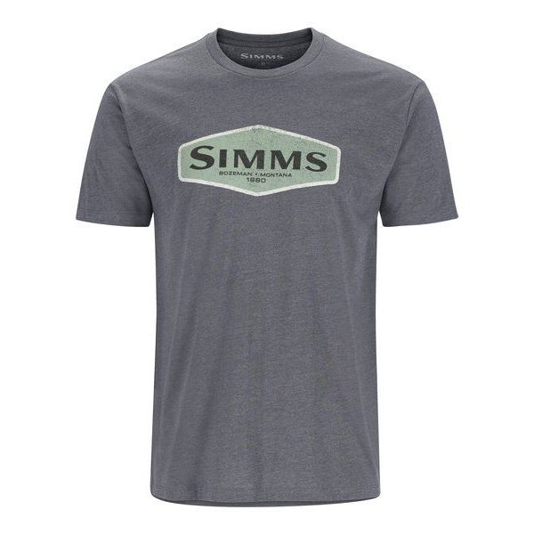 【シムス】 ロゴフレームTシャツ チタニウムヘザー S