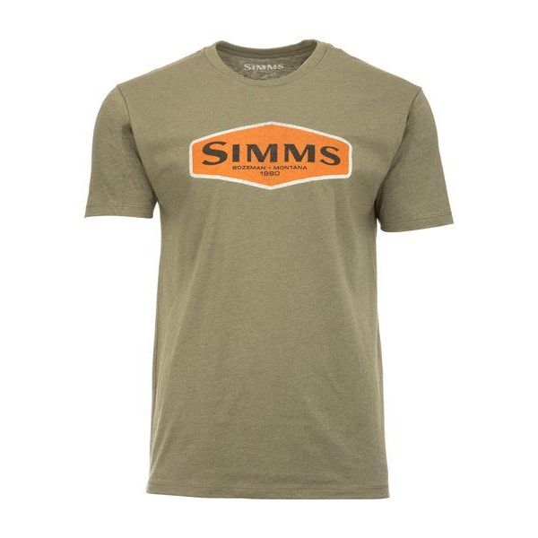 【シムス】 ロゴフレームTシャツ ミリタリーヘザー S