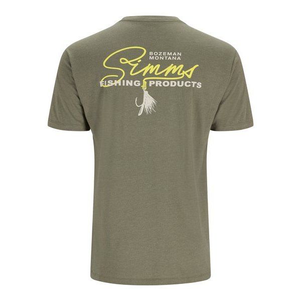 【シムス】 スクリプトラインTシャツ ミリタリーヘザー M